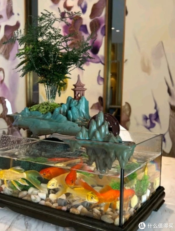 风水鱼缸办公室一景
