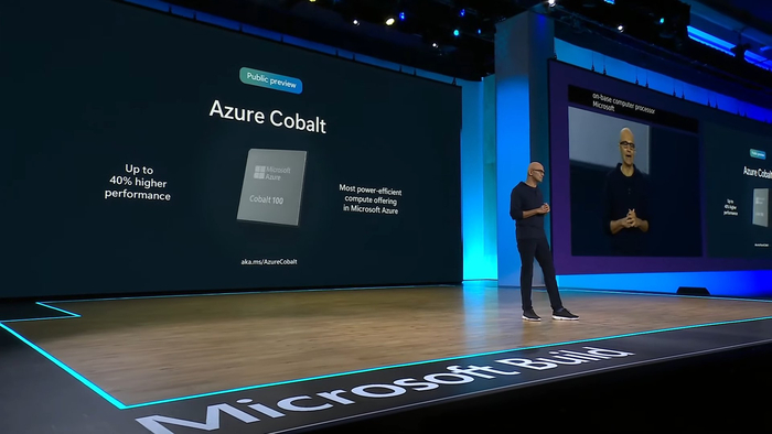微软Arm架构芯片Cobalt 100。来源：微软