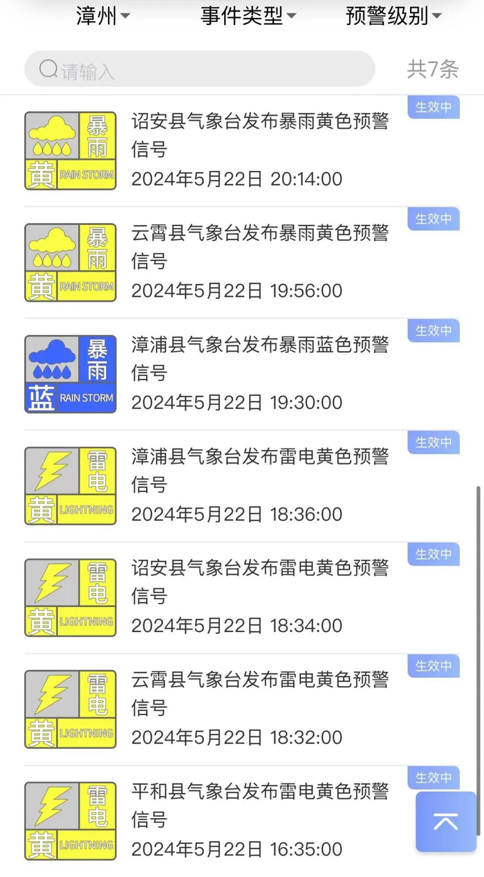 预警信息尽量减少在强降水发生时外出警惕雷暴大风等天气带来的不利