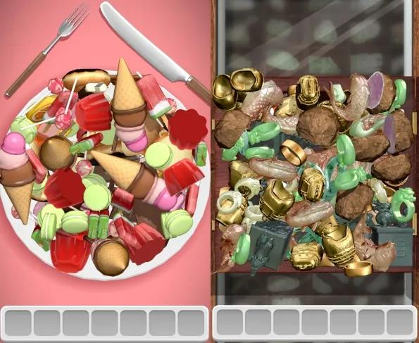 《抓大鹅》中不同的场景。（图/《抓大鹅》游戏截图