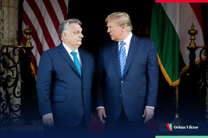 匈牙利总理欧尔班与特朗普在海湖庄园会面 图自：欧尔班的社交媒体
