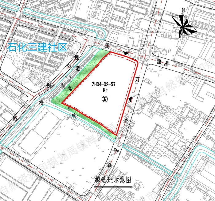 蛟川配售型保障房项目选址示意图