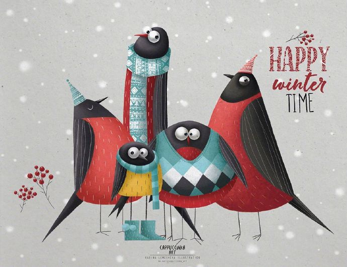 插画师 karina lemesheva 绘画作品 | www.behance.