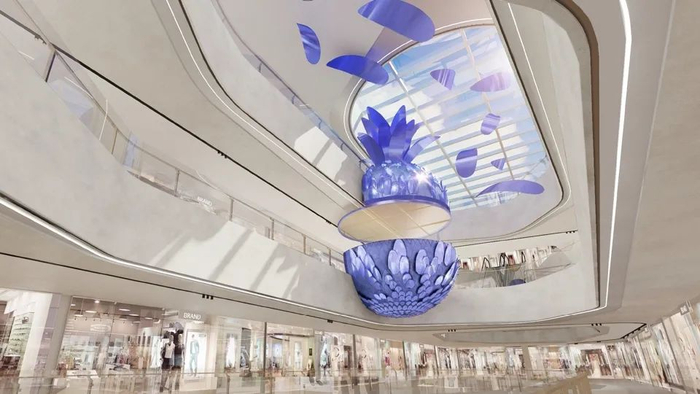 ▲悬浮菠萝效果图