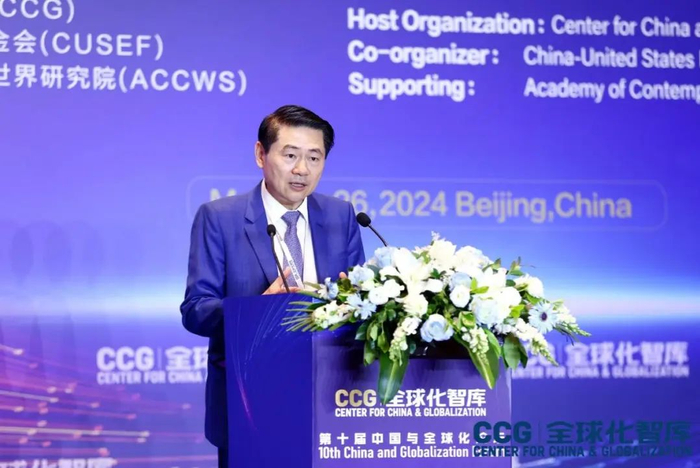 ccg创始人兼理事长,国务院原参事王辉耀致欢迎辞.