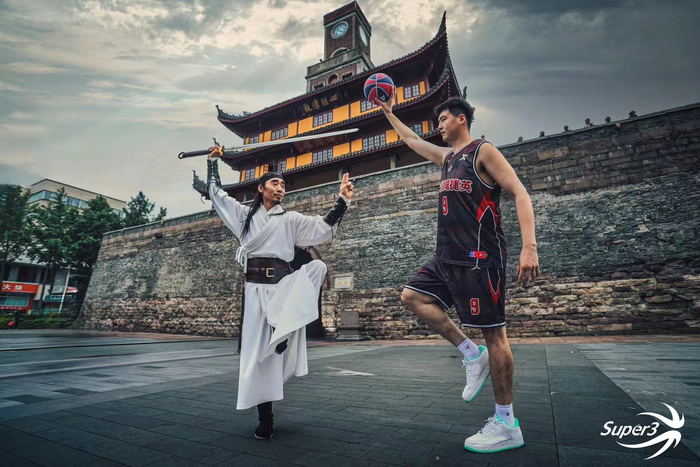 宁波海曙捷英的球员拍摄季前宣传照。