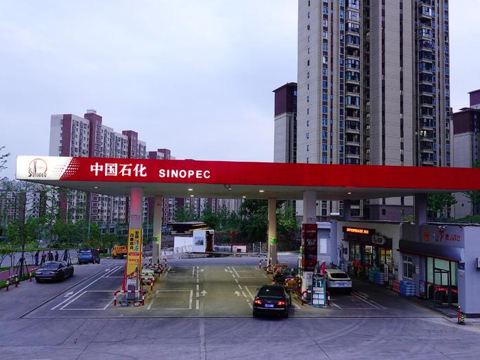 2024年5月15日，湖北宜昌，中国石化加油站。视觉中国 图