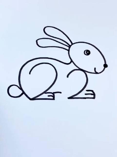 用数字2画小兔子简笔画,轻松又有趣