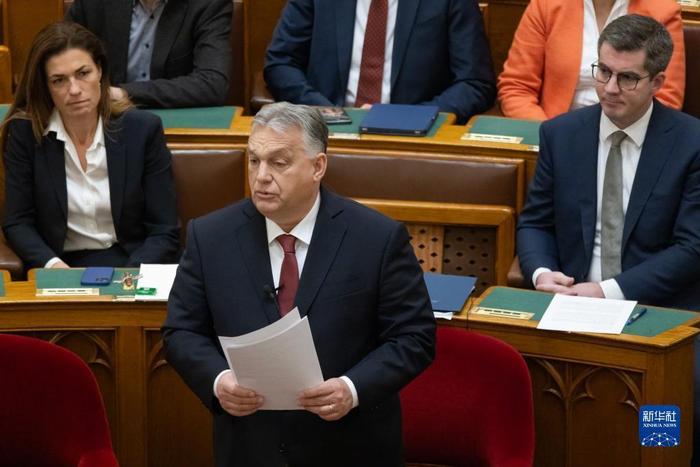 ▲资料图：匈牙利总理欧尔班在国会发表讲话。图/新华社