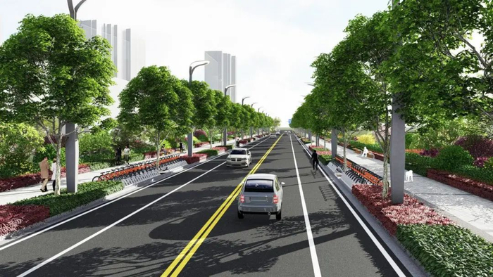 汾秋路工程效果图