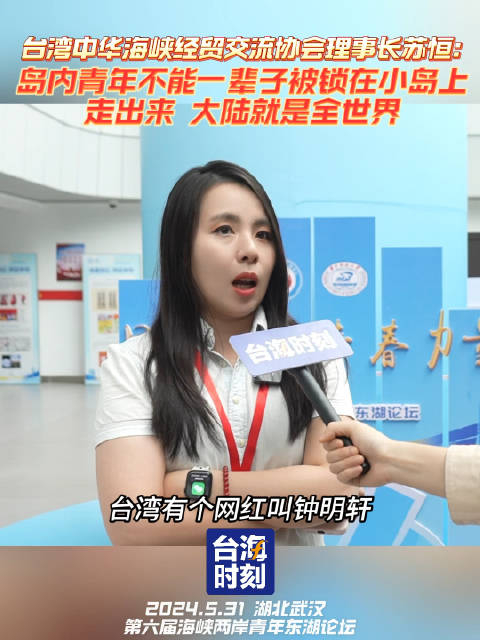 台湾中华海峡经贸交流协会理事长苏恒:岛内青年不能一辈子被锁在小岛