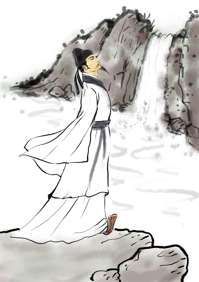 蓦然抬首,眼前仿佛现出那道背影,雪白的衣衫在春风的吹拂下,跳跃着