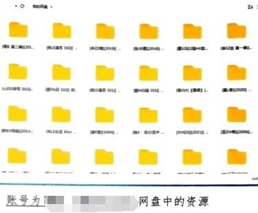 图为经过司法鉴定的部分涉案侵权网盘内容截图。