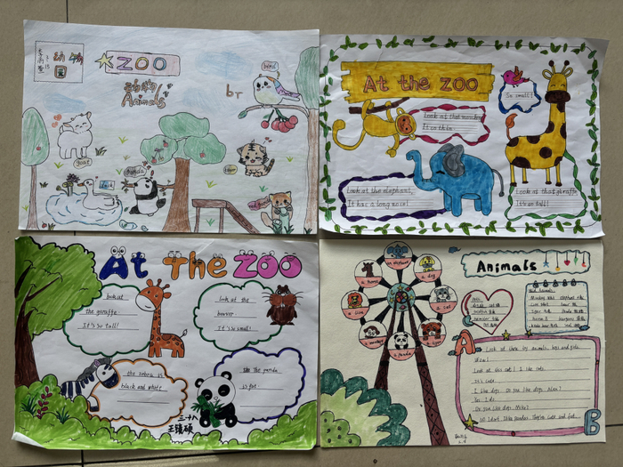 小手画出大世界 济南高新一实验举行英语手抄报比赛