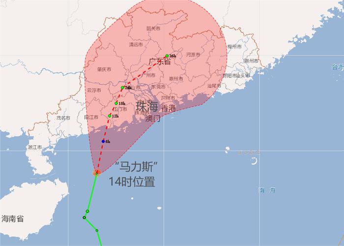 今年第2号台风马力斯预计今晚登陆珠海至电白一带