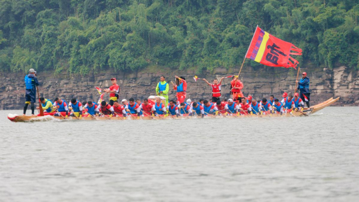 北溶花船训练场景（邓浩然摄）