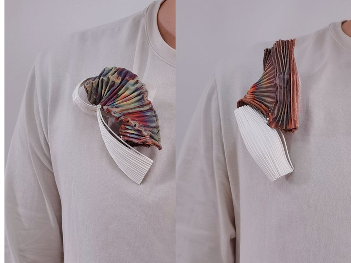 《不止于褶》系列胸针