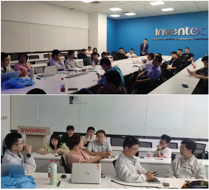 学员们在英业达现场交流在参观结束后,英业达精益专家向学员们分享了