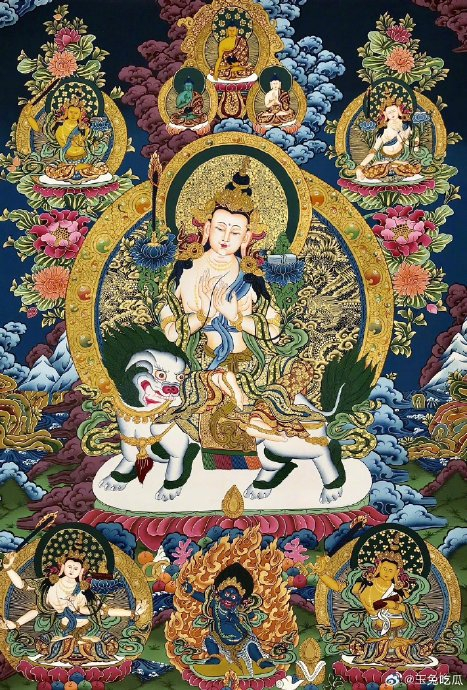 文殊菩萨,智慧的象征!🙏 转一下逢考必过!|文殊菩萨_新浪新闻