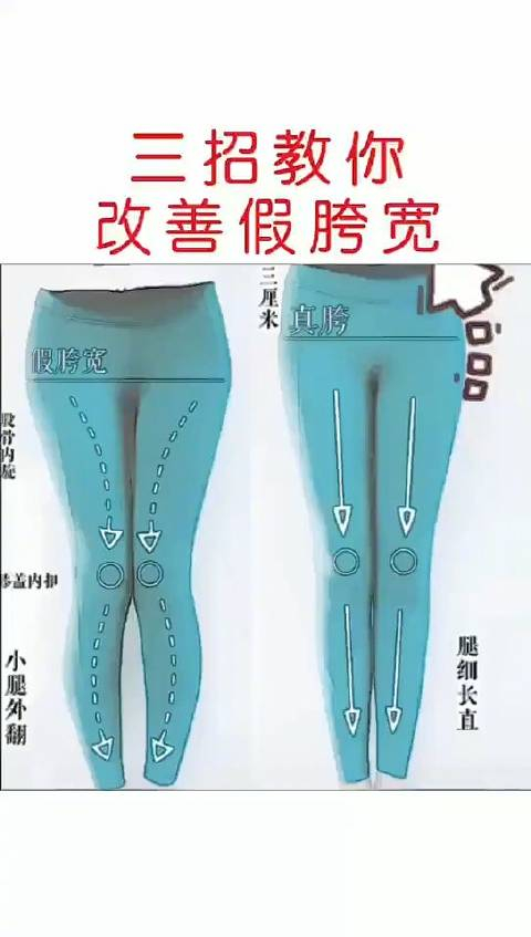 三招教你改善假胯宽!边玩手机边练!