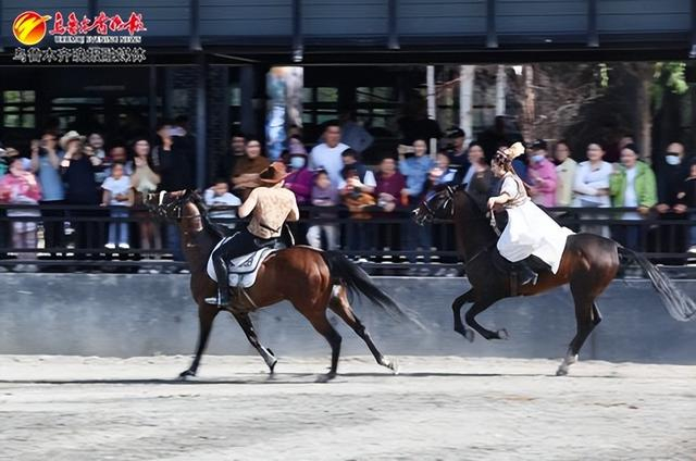 　　5月4日，在新疆野马古生态园，跑马场上正在上演激情四射的“姑娘追”。资料图片