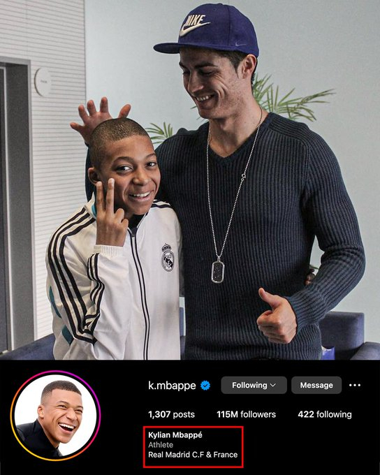 姆巴佩的皇马梦终于梦想成真。