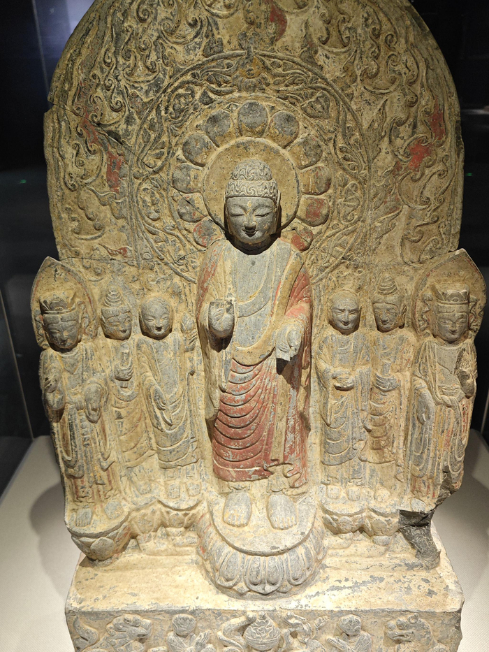 立佛七尊像·东魏这件东魏立佛七尊像通高 69.