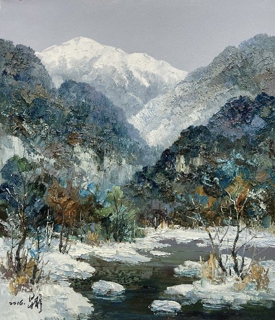 油画家梁静在中俄文化年艺术展中展现独特风采