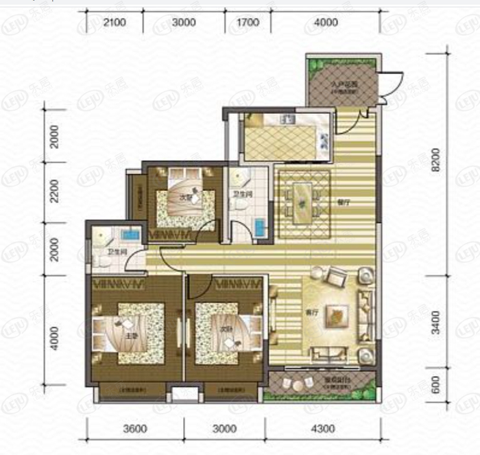 南明金龙·滨河湾壹号户型图公布 118.8㎡约16000元/㎡
