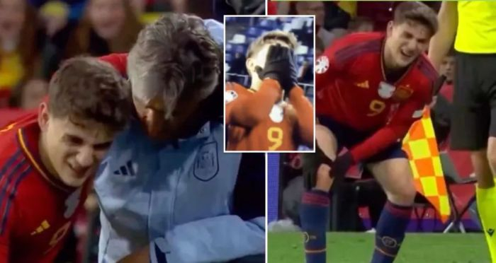 加维在国际比赛日遭受ACL重伤 图源：tribuna