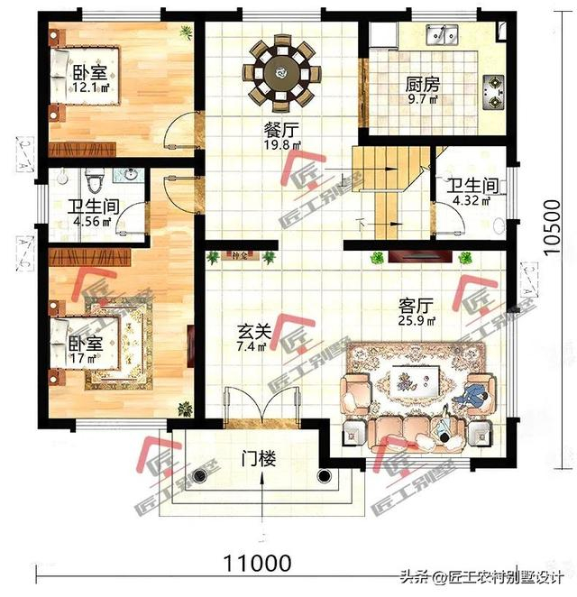 6套农村自建房设计图,主体20-25万,造型简单,农村施工队都能建|建筑|简约|材料|占地面积|结构_新浪新闻