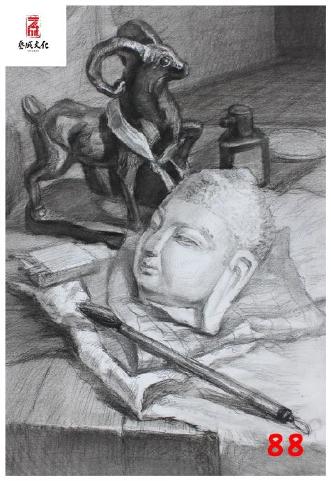 2024届广东省艺成 一模素描高分卷