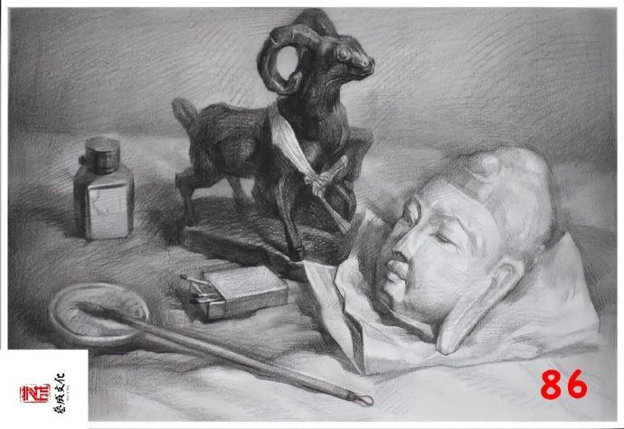 2024届广东省艺成 一模素描高分卷