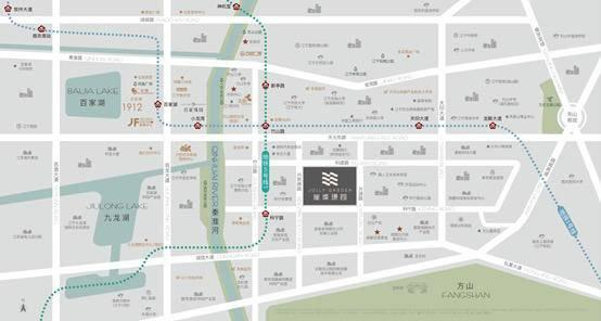 招商璀璨璟园区位示意图，具体以实际交付为准