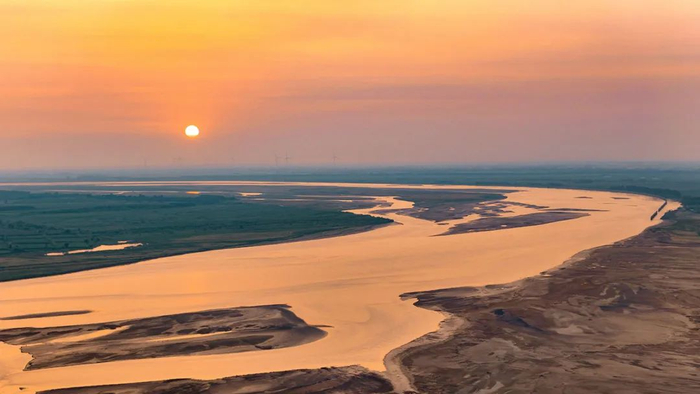 林荫花海,长河落日,郑州最北端的绝美风景