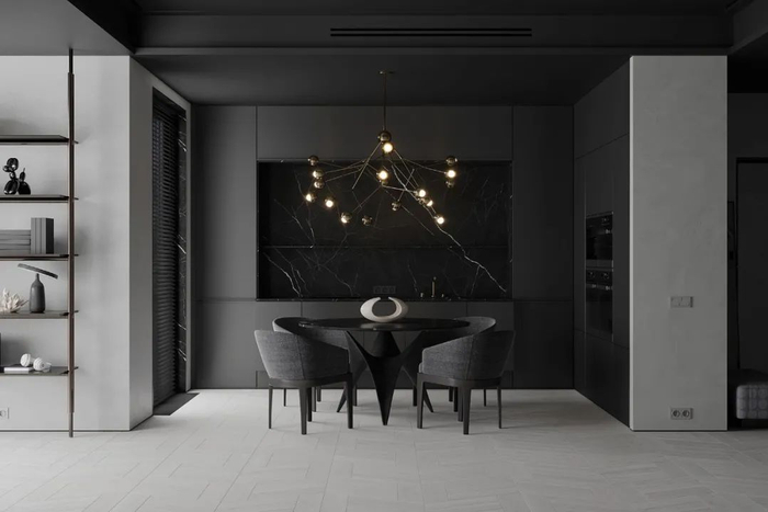 黑与白搭档的轻奢空间