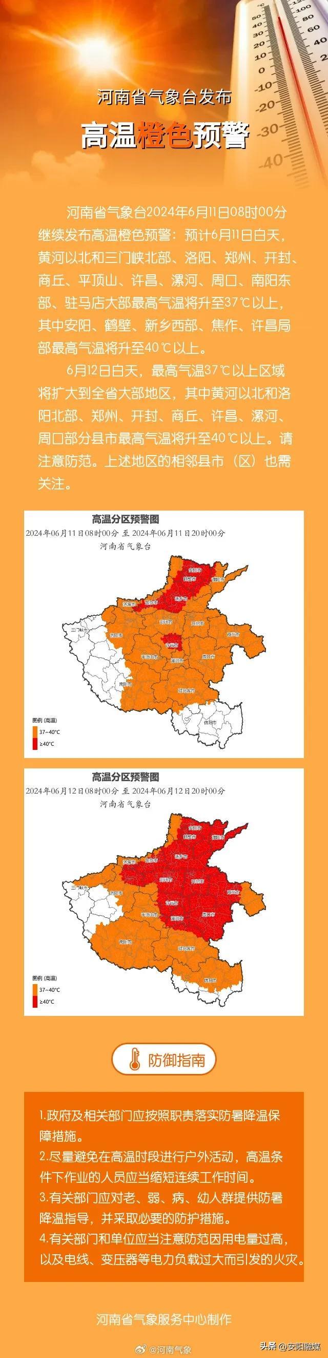 安阳40℃ !河南省气象台发布高温橙色预警