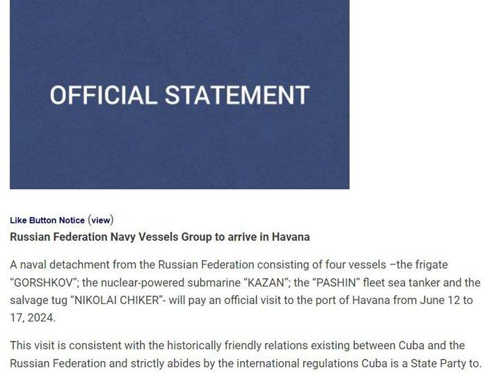 “俄舰队赴古巴：导弹危机2.0预警”