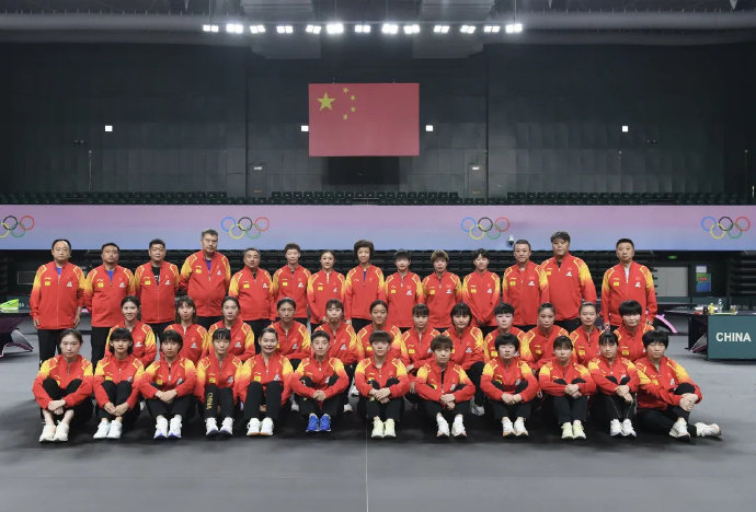中国乒乓球队于6月9日来到成都乒乓球训练基地,展开巴黎奥运前最后的