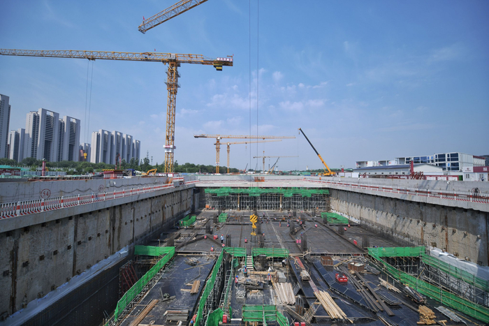 北京地铁13号线扩能提升工程施工现场。新京报记者 陶冉 摄