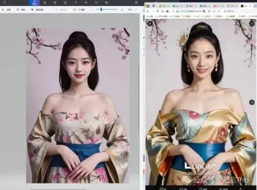 360演示图（左）创作者DW的作品（右）