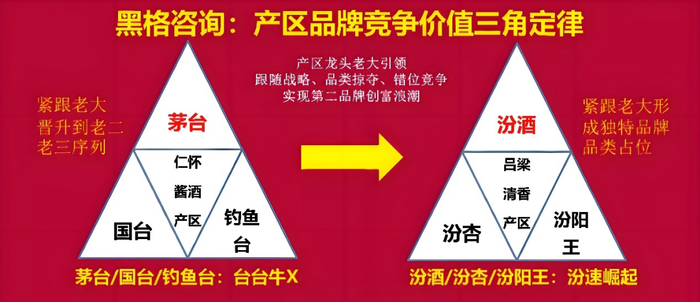 ▲黑格咨询产区品牌竞争价值三角定律：模型图