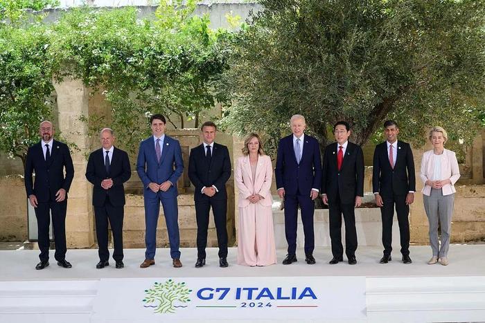  当地时间2024年6月13日，G7峰会在意大利举行。（视觉中国）