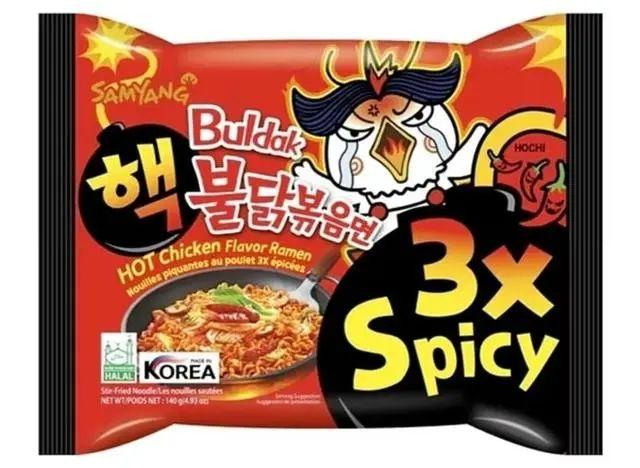 丹麦召回的三款“火鸡面”之一。图源：韩国三养食品公司 