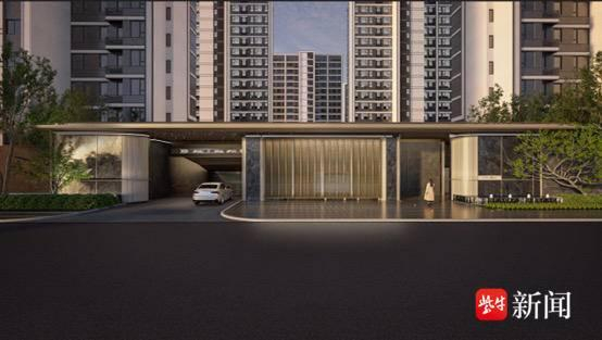 社区大门入户效果图，具体以实际交付为准