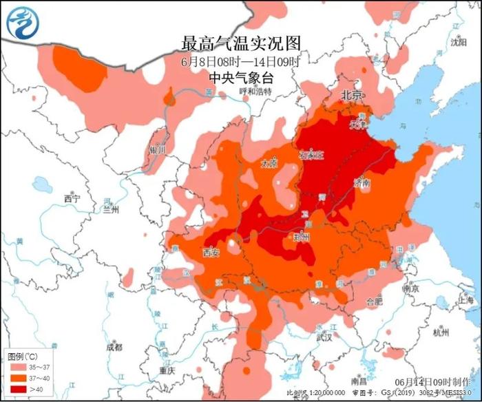 全国高温预警已连发13天，最热时段还未到来