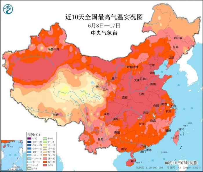 1.全国高温预警持续，最热时段未至