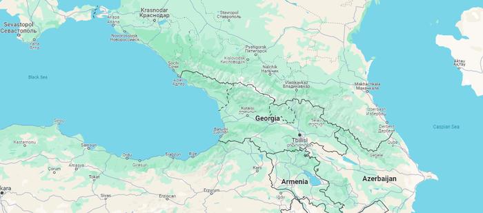 格鲁吉亚地理位置（地图截图）
