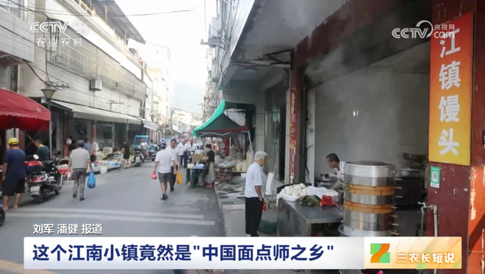 〓 如安徽江镇，是中国的“面点师之乡”，孕育出巴比馒头等著名早餐品牌。/图源：央视网