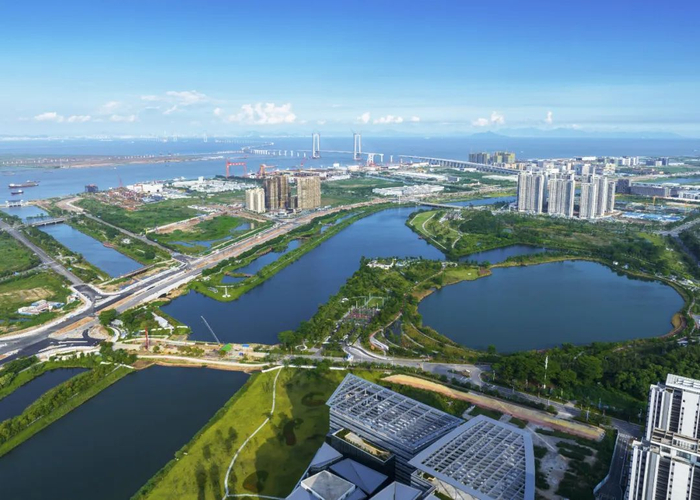 历史性时刻:飞跃伶仃洋,中山与深港跨海拥抱|中山||_